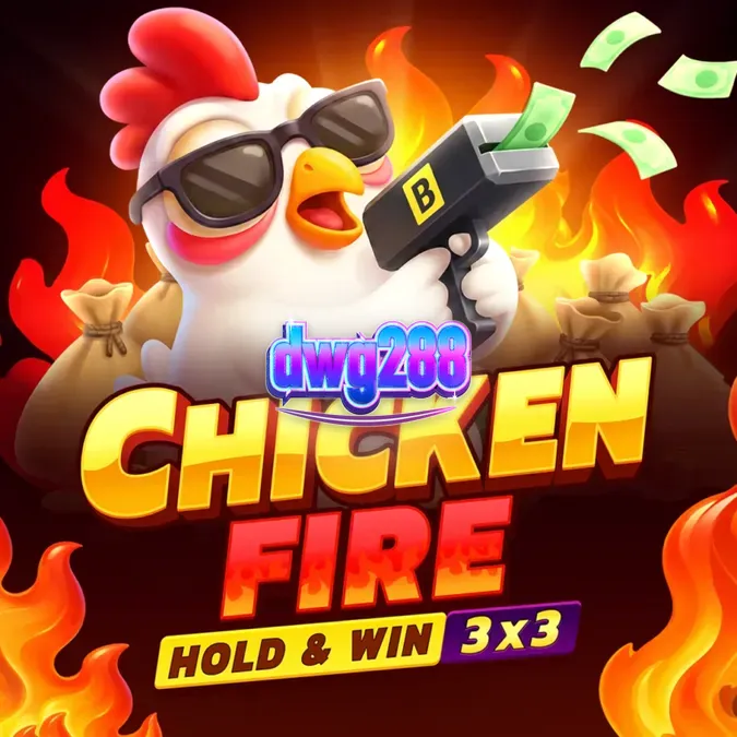 Tampilan grid 3x3 pada permainan slot Chicken Fire