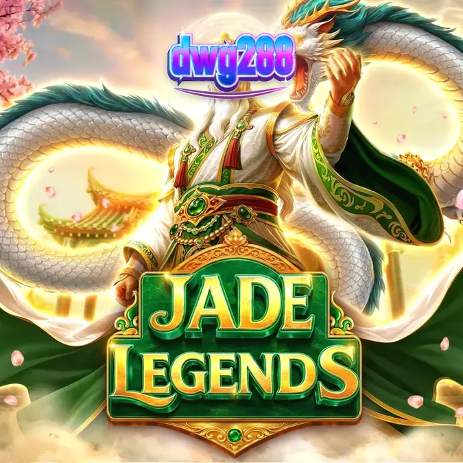 Tampilan visual slot Jade Legends dengan tema Asia dan naga emas